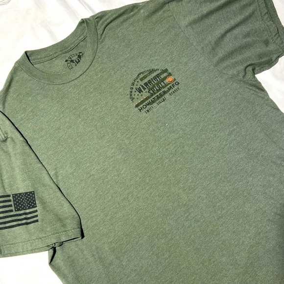 Howitzer Patriot MFG Olive Green Shirt X-Large - Picture 2 of 7
